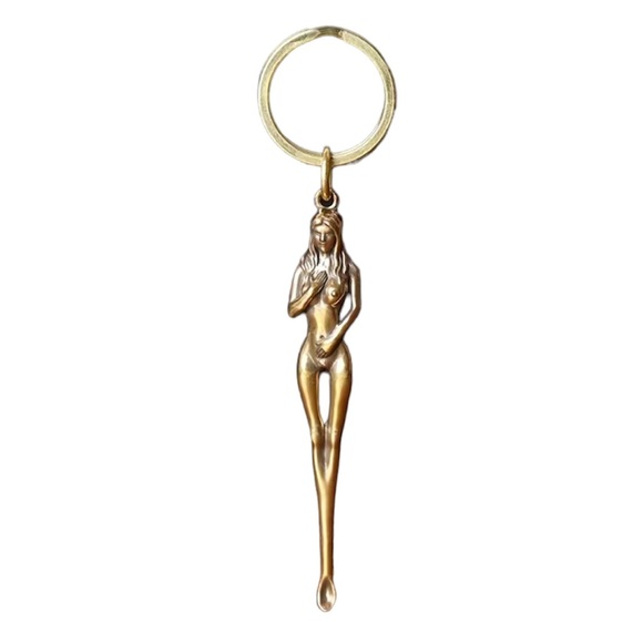 Vintage Other - vintage inspired brass naked lady snuff spoon new boutique